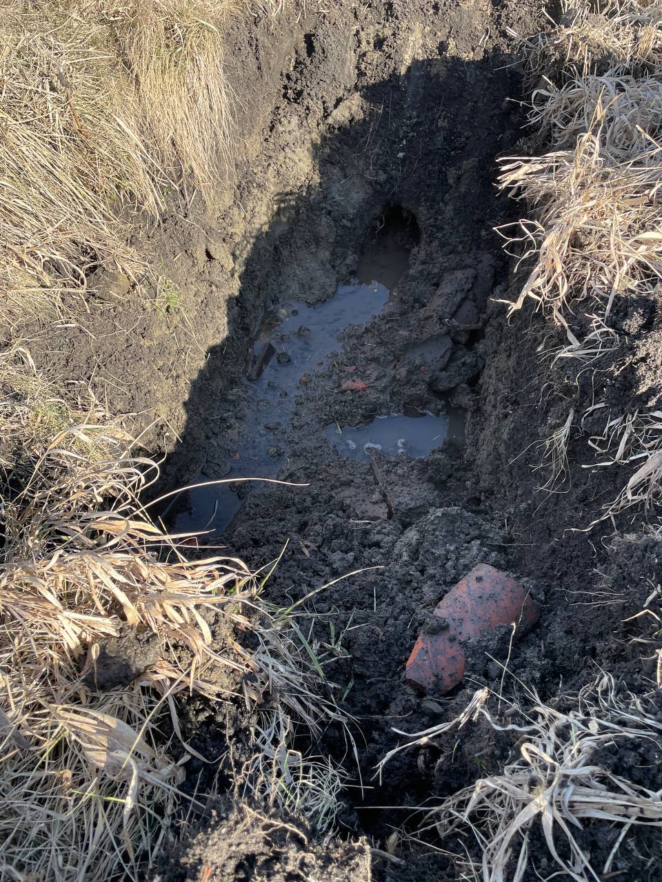 Culvert backfill in progress — Brohez Trucking LLC central Illinois