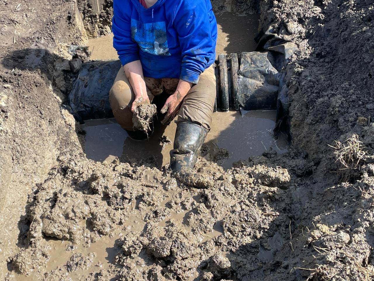 Finished culvert install with new pipe — Brohez Trucking LLC