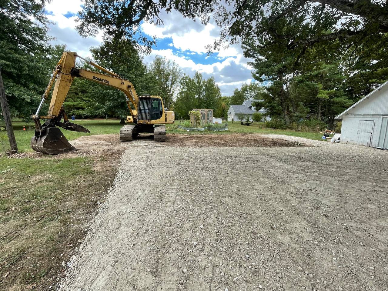 Pole barn pad and building site preparation in central Illinois — Brohez Trucking